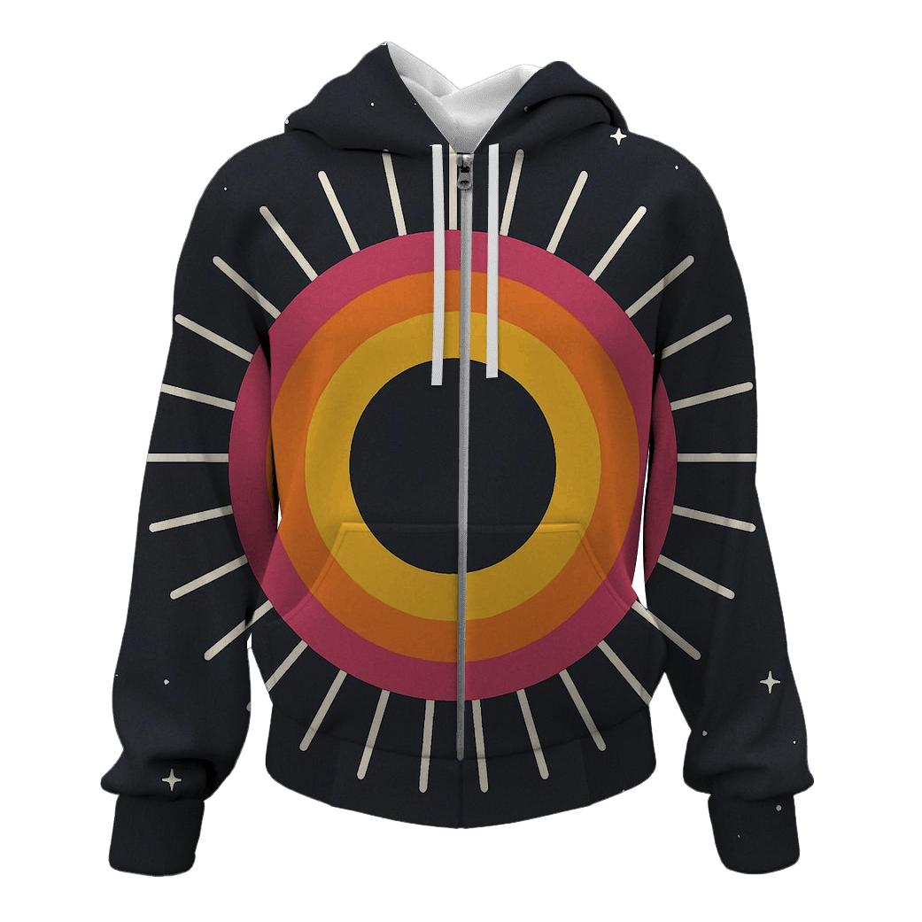Eclipse Corona Rings printed hoodies