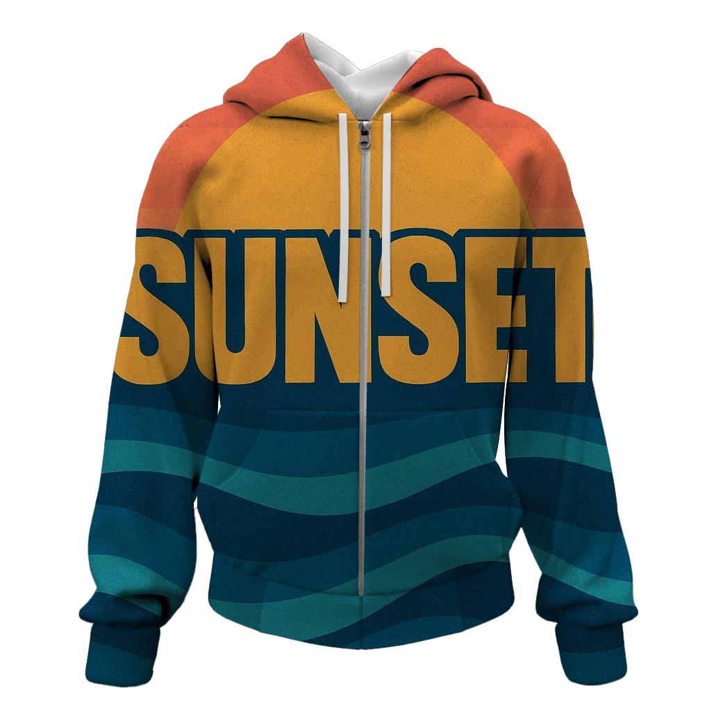Retro Wave Surf designer hoodies