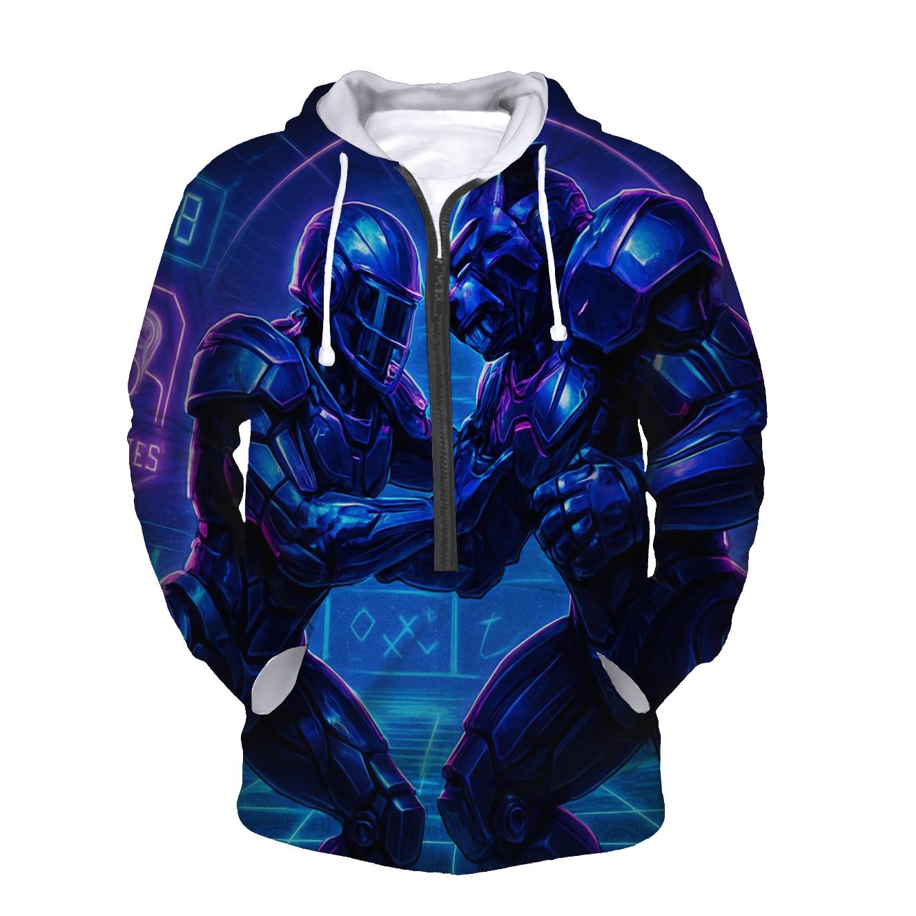 Futurist Gridiron Duel hoodies fashion