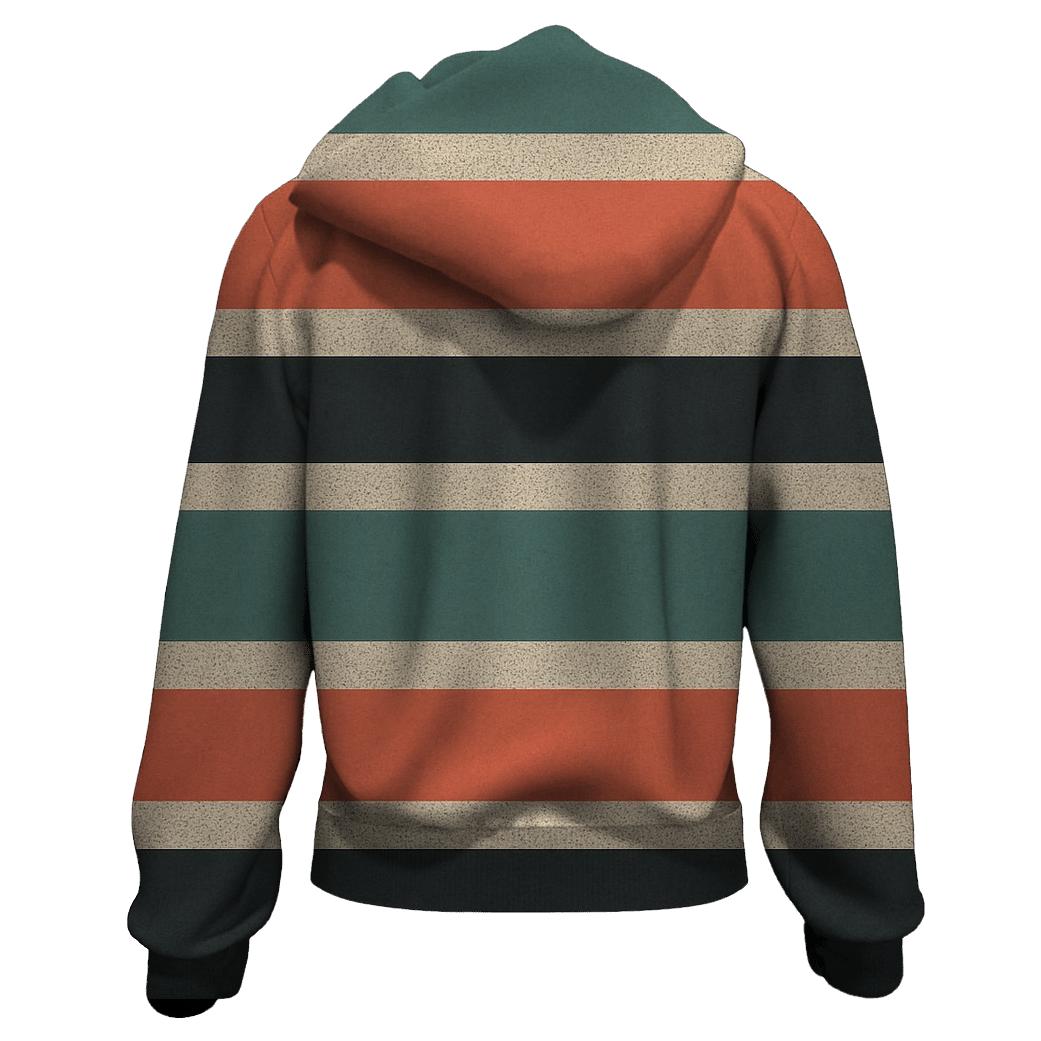 VHS Static Stripes zip-up hoodies