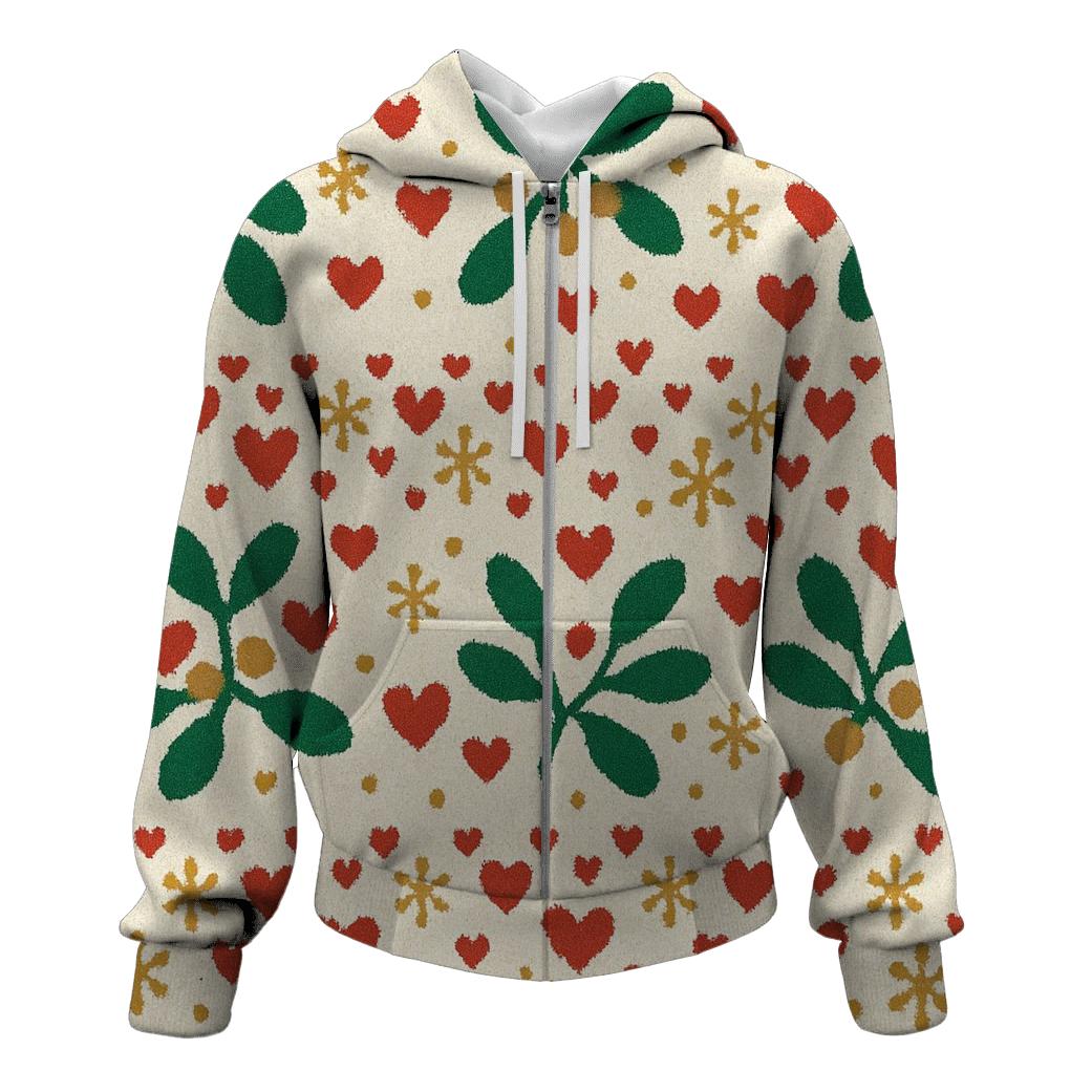 Merry Mistletoe Confetti Design designer hoodies