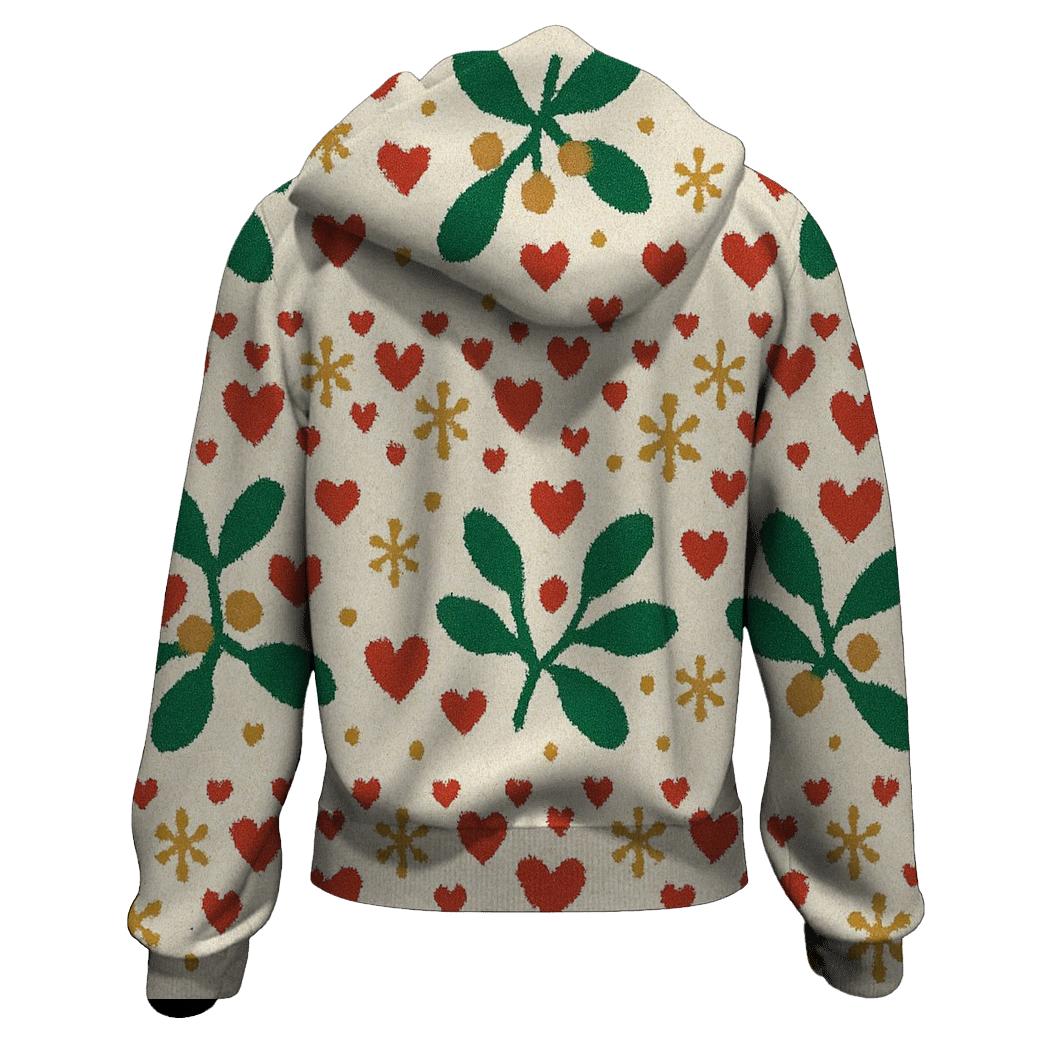 Merry Mistletoe Confetti Design designer hoodies