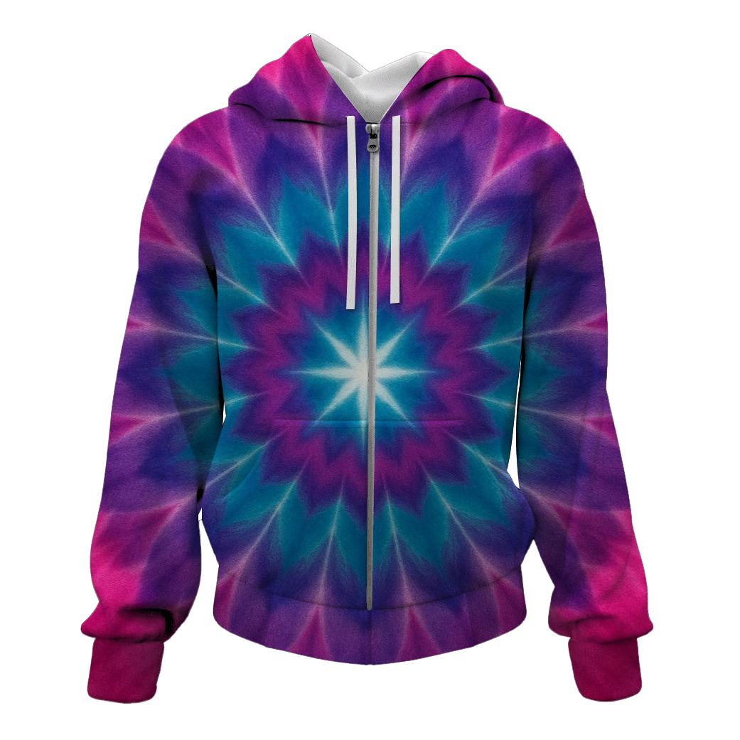 Mandala Sunburst Magenta heavyweight hoodies