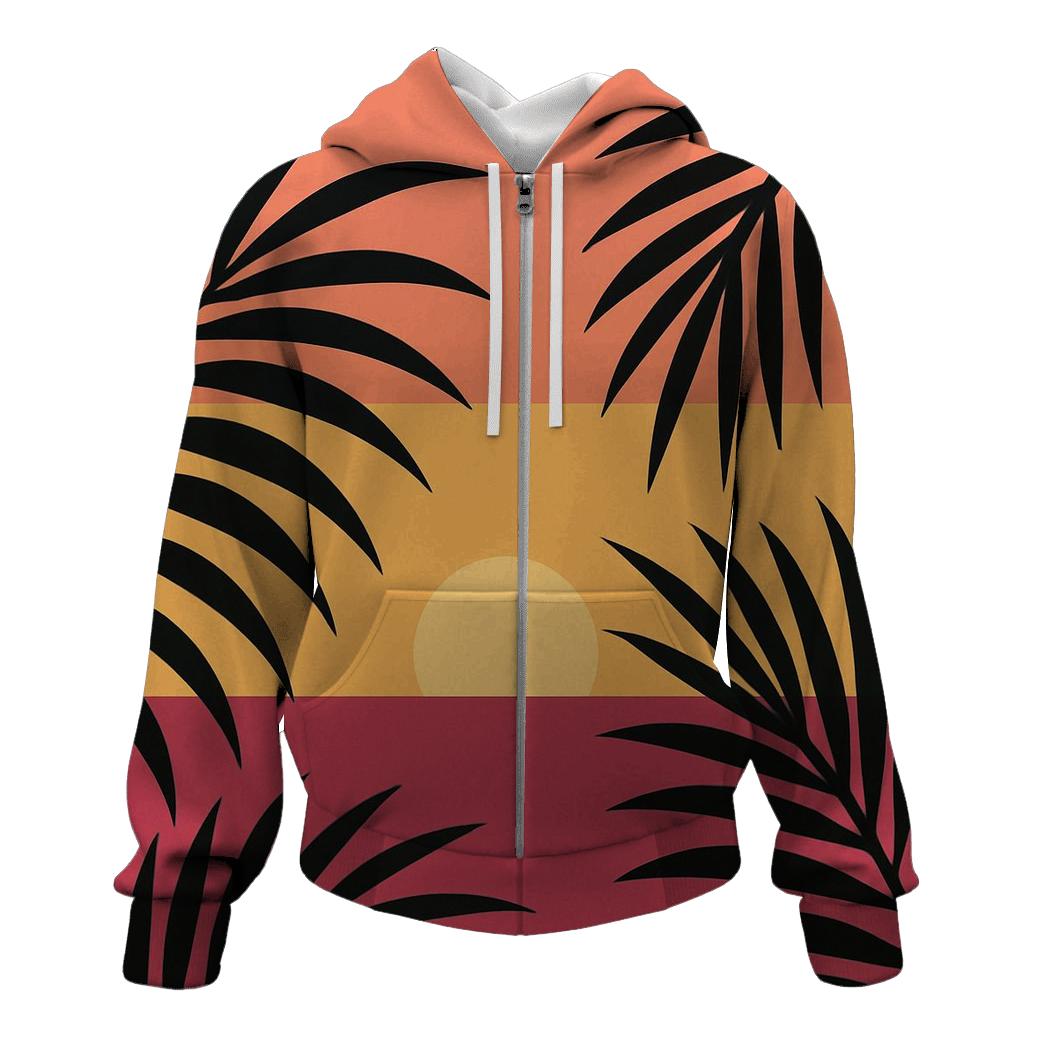 Sunset Palm Lines premium hoodies