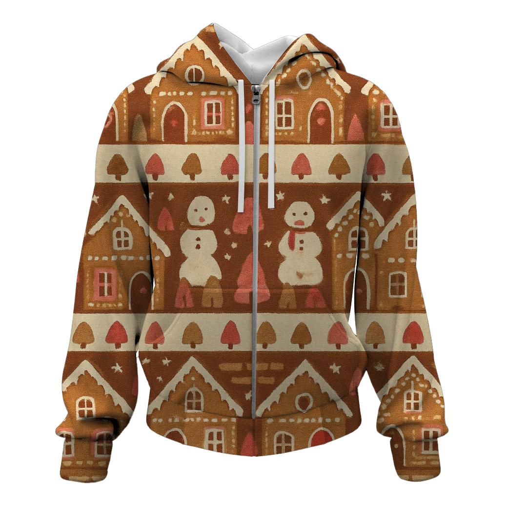 Gingerbread Village Parade Design premium hoodies
