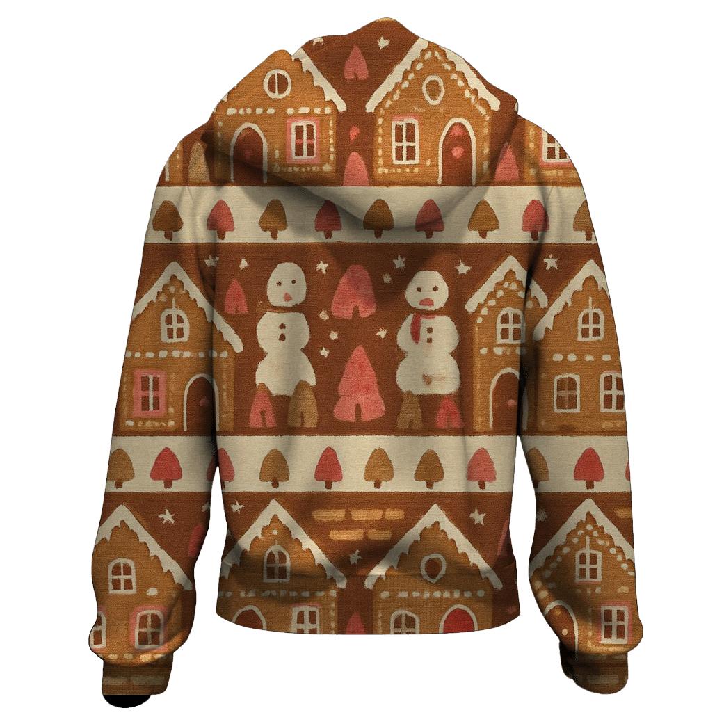 Gingerbread Village Parade Design premium hoodies