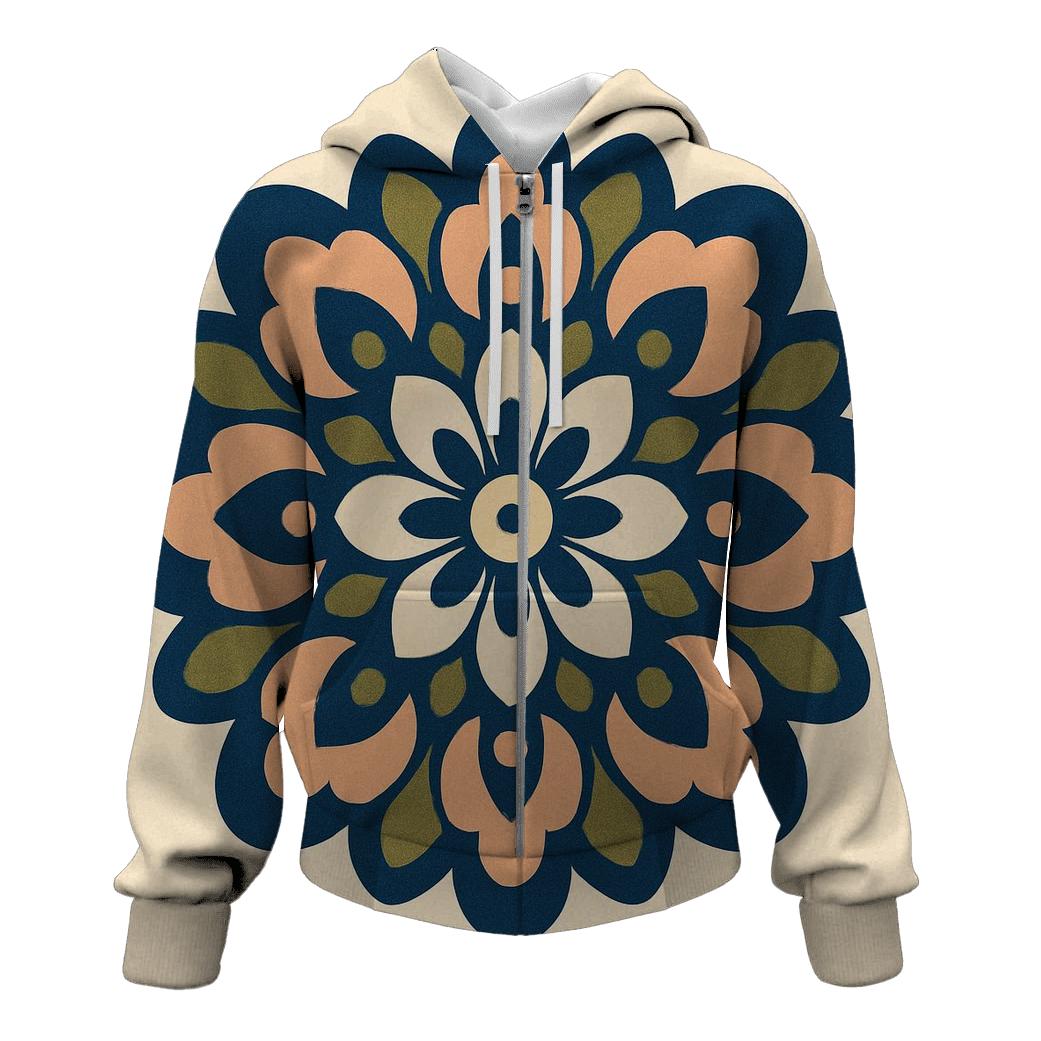 Plasma Flower Mandala lightweight hoodies