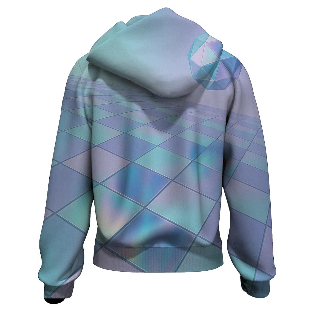 Hologram Checkerboard lightweight hoodies