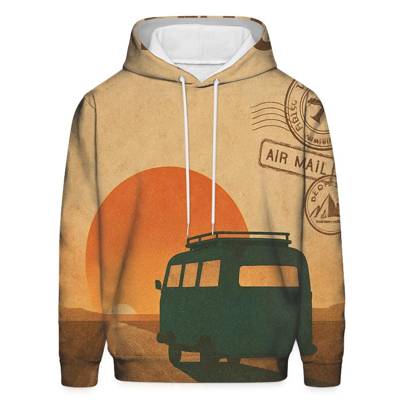Sunset Roadtrip Poster 1974 lightweight hoodies