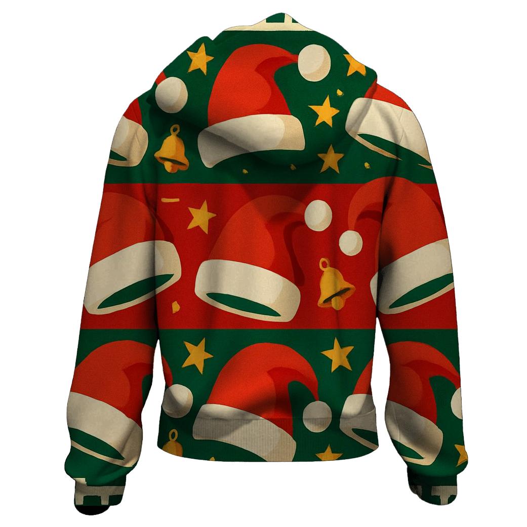 Santa Hat Scatter Bands Design hoodie trends