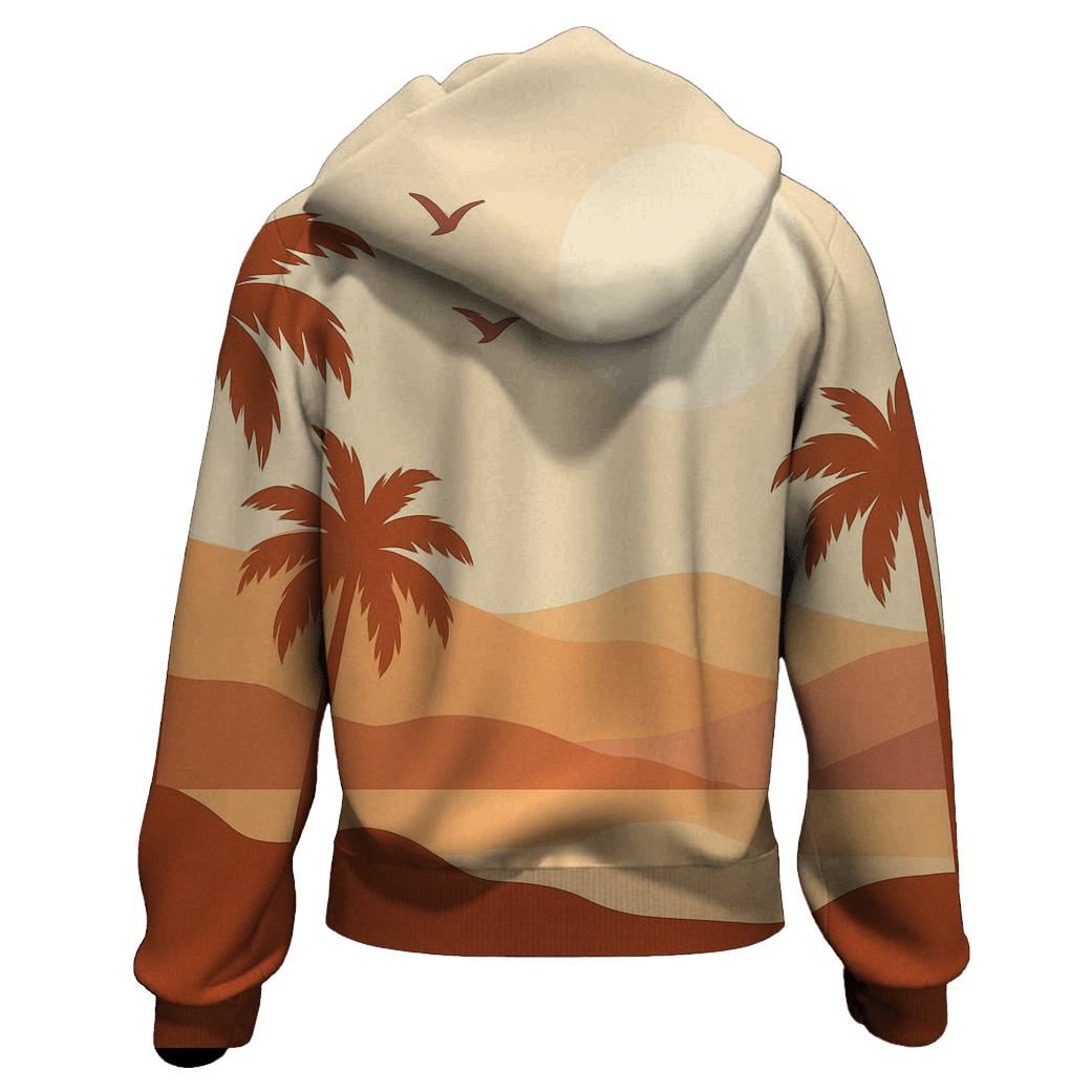 Amber Horizon Silhouettes zip-up hoodies