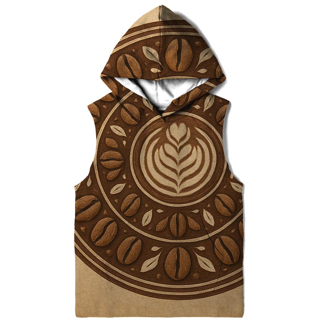 Bean Mandala Pattern zip-up hoodies