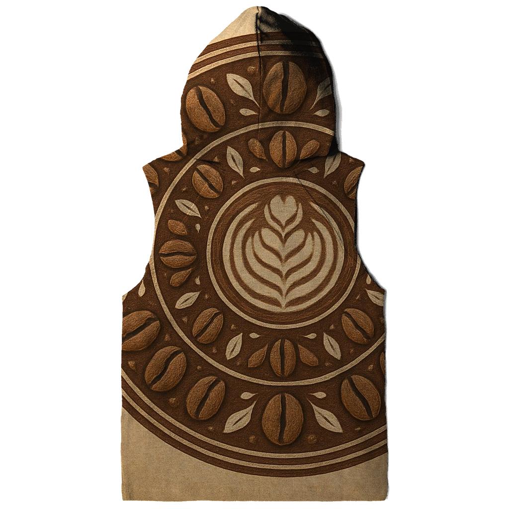 Bean Mandala Pattern zip-up hoodies