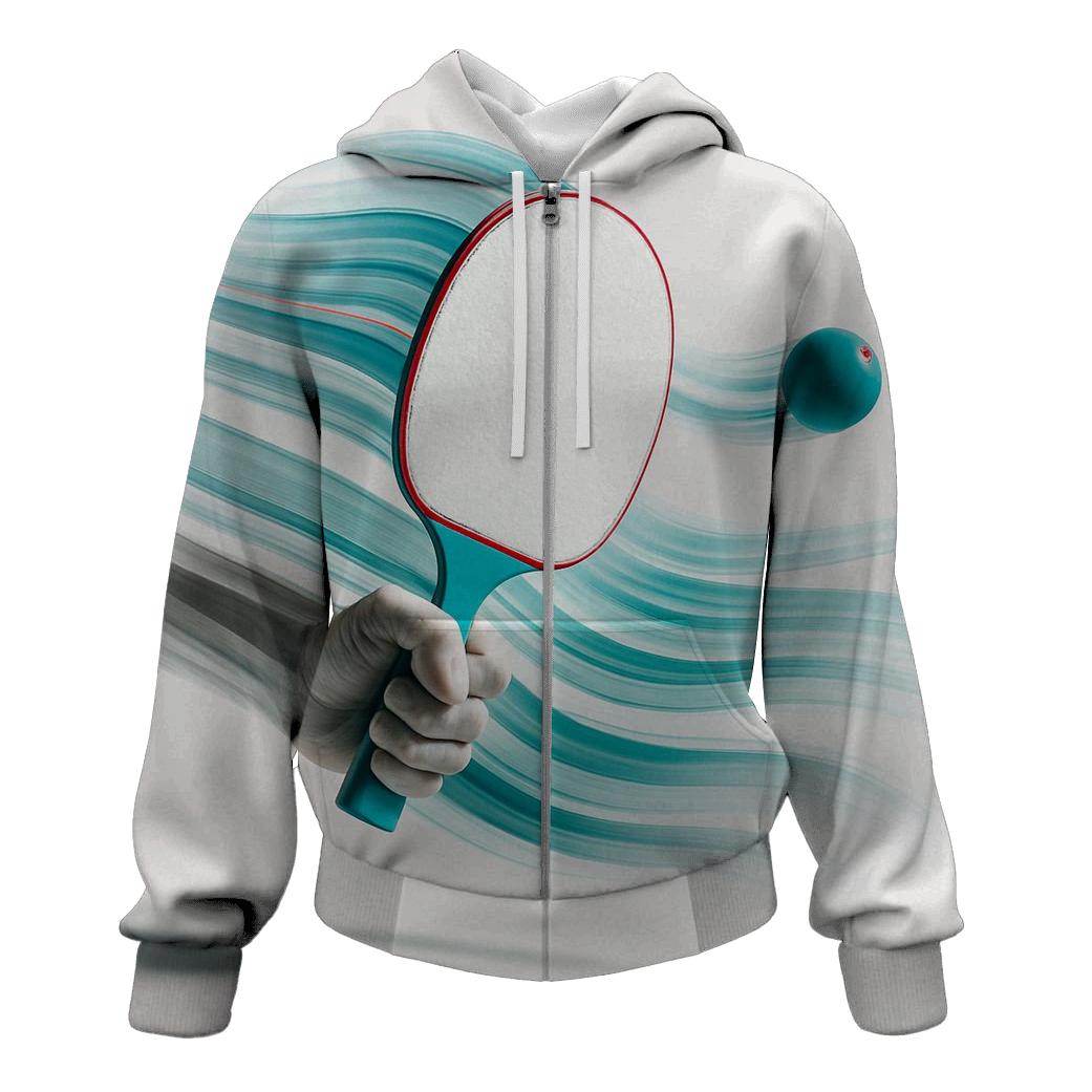 Table Tennis Motion Study printed hoodies