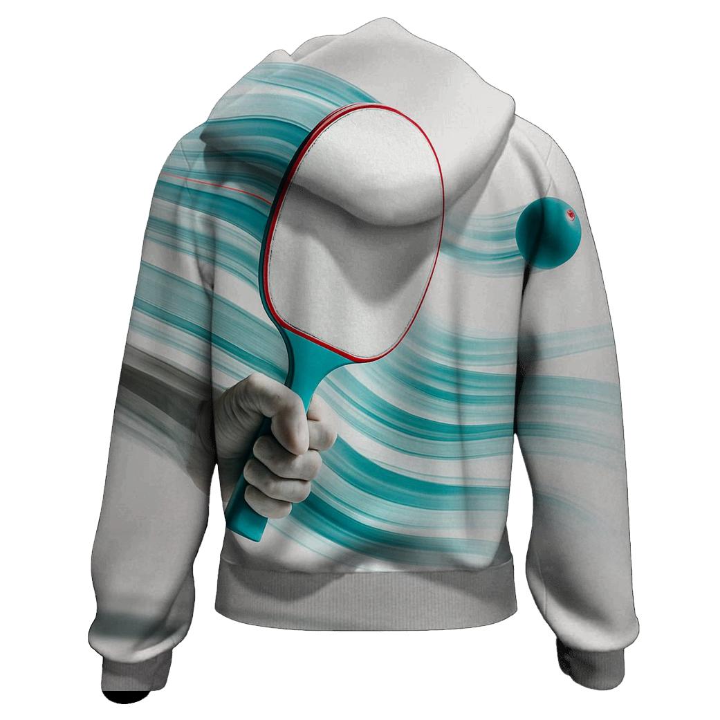 Table Tennis Motion Study printed hoodies