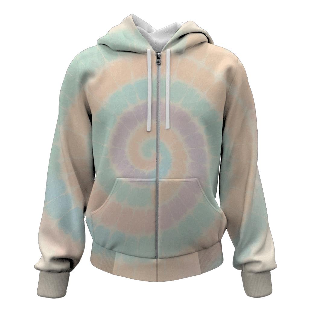 Spiral Speckle Pastel embroidered hoodies