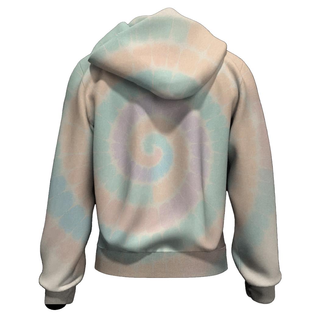 Spiral Speckle Pastel embroidered hoodies