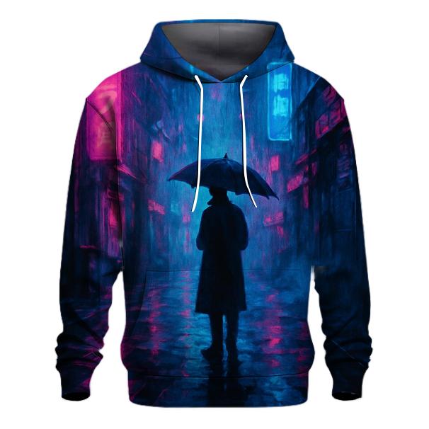 Neon Rain Alley printed hoodies