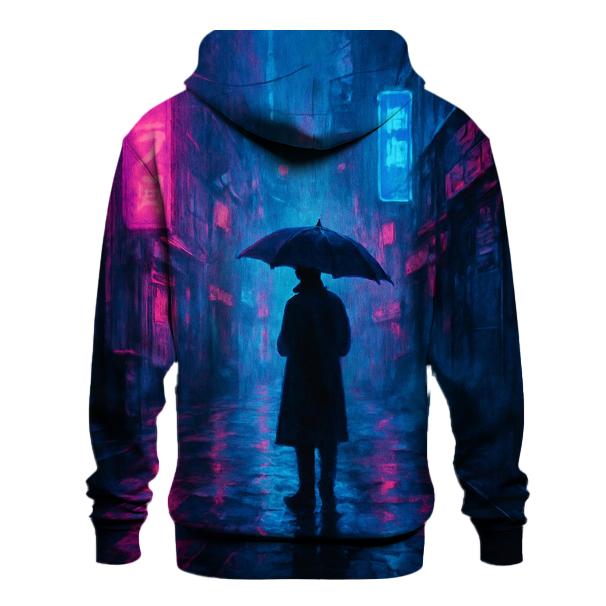 Neon Rain Alley printed hoodies