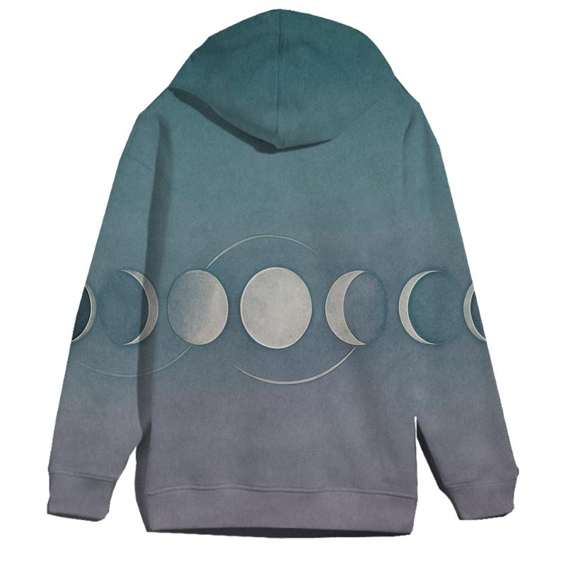 Moon Cycle Harmony embroidered hoodies