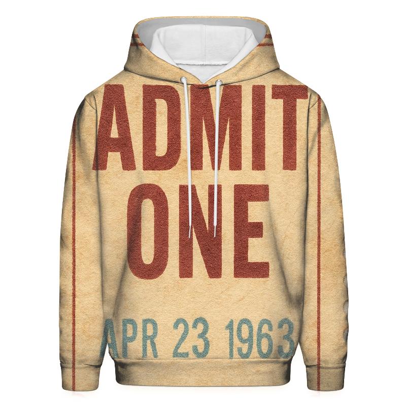 Vintage Concert Ticket Stub hoodie designs