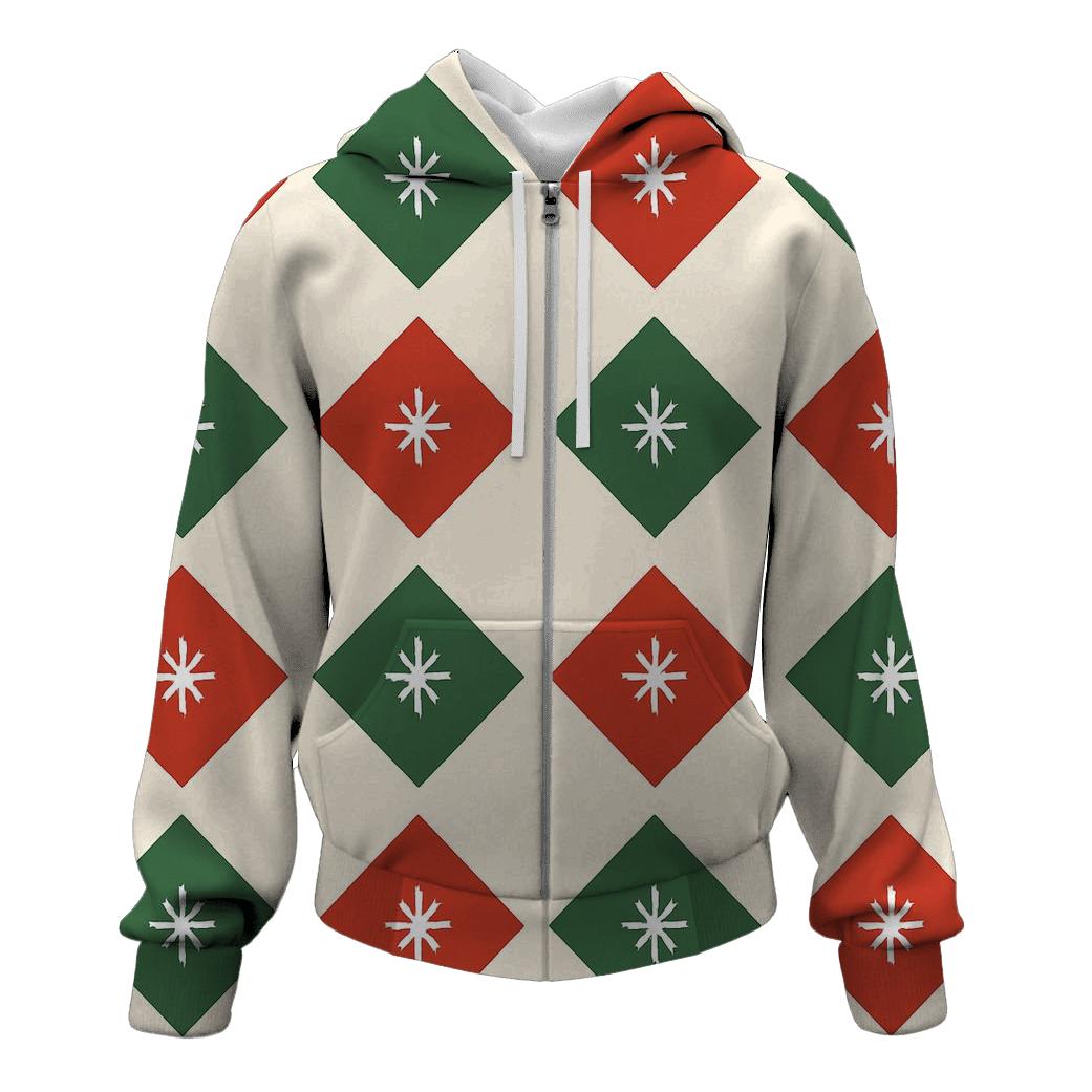 Diamond Snowflake Matrix pullover hoodies