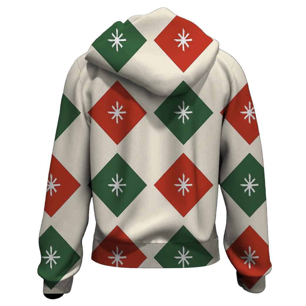 Diamond Snowflake Matrix pullover hoodies