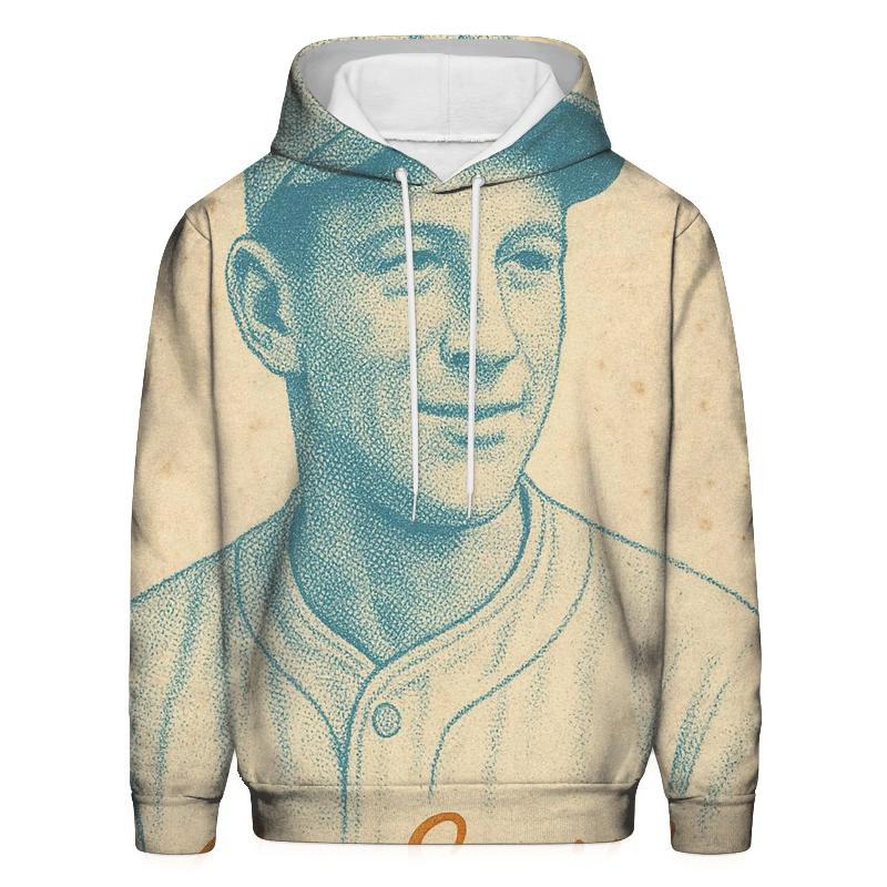 Old School Baseball Card Portrait hoodie designs