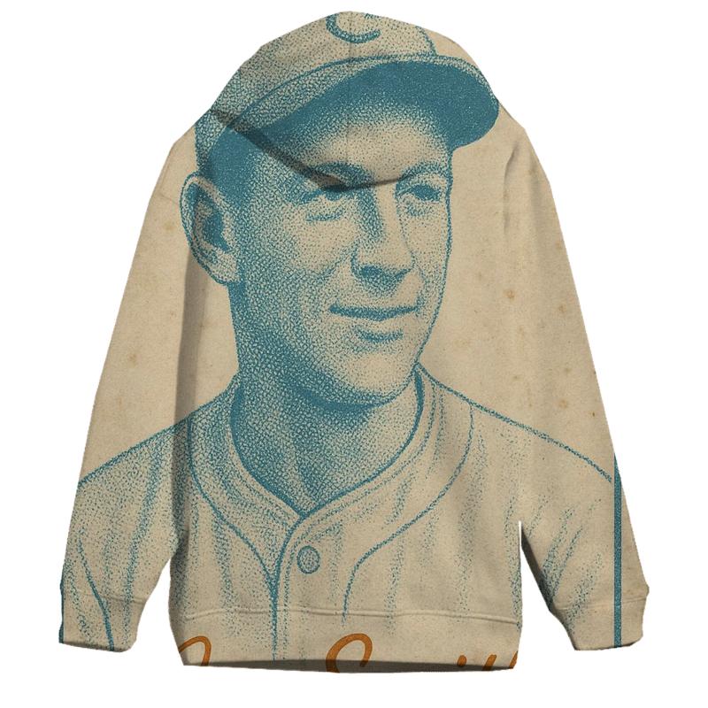 Old School Baseball Card Portrait hoodie designs