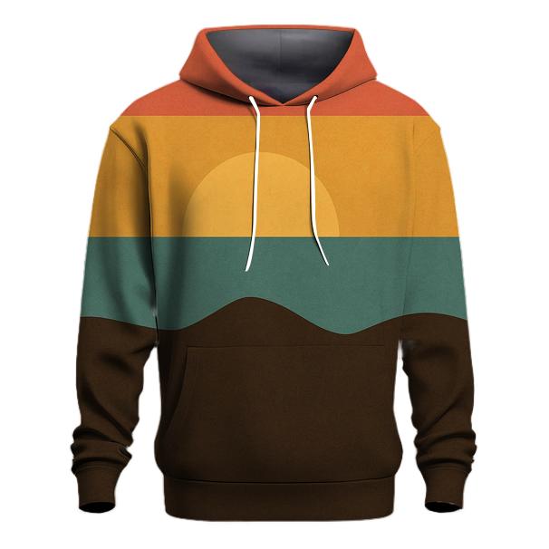 Retro Sunset Stripes lightweight hoodies