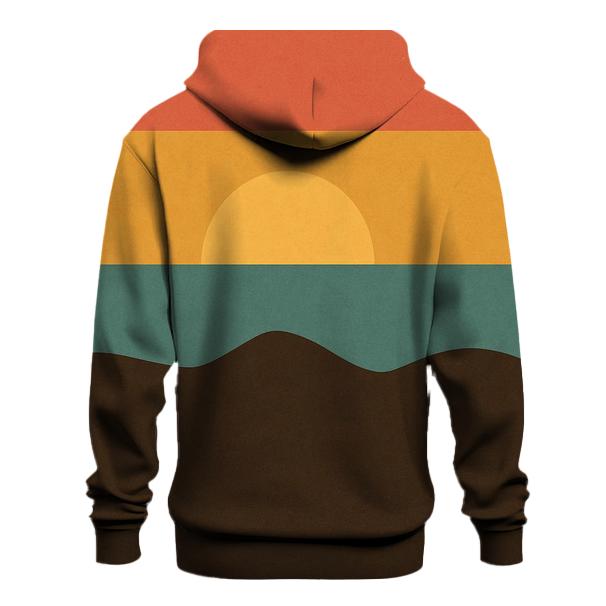 Retro Sunset Stripes lightweight hoodies