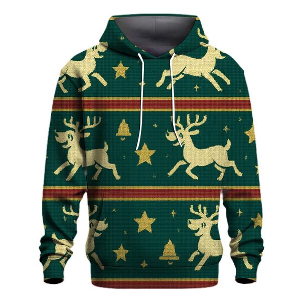 Reindeer Ribbon Carousel Design pullover hoodies
