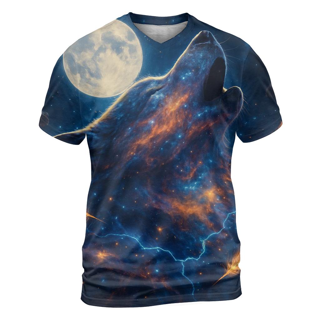 Nebula Howl creative print fashion shirts