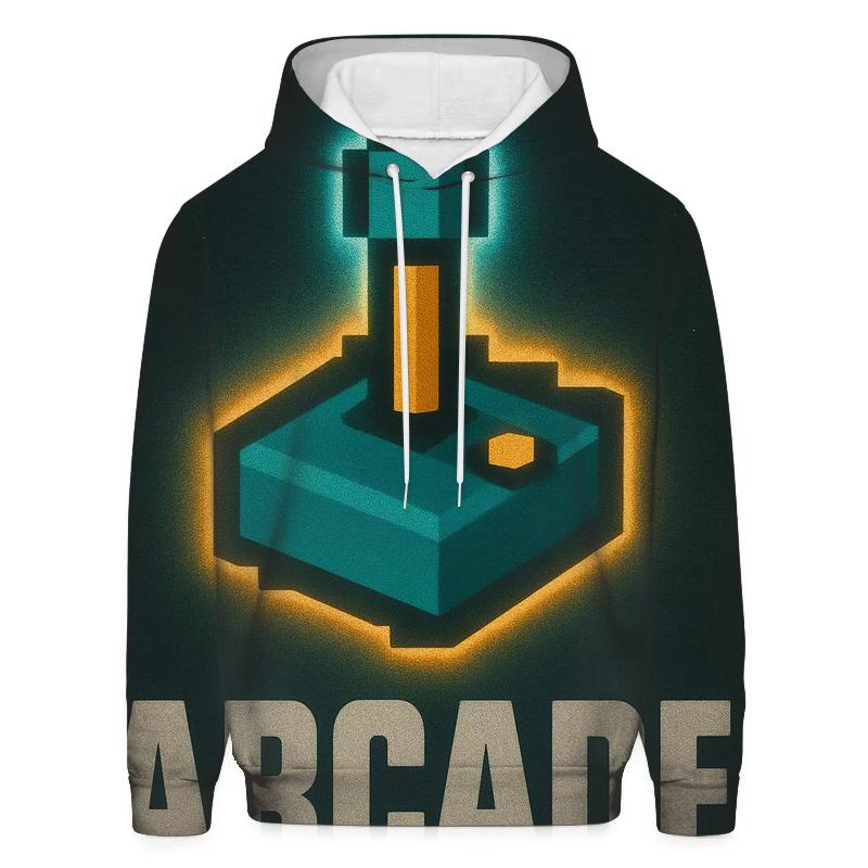 Retro Arcade Pixel Poster premium hoodies