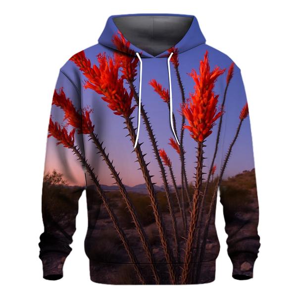 Desert Evening Ocotillo Bloom hoodie styles