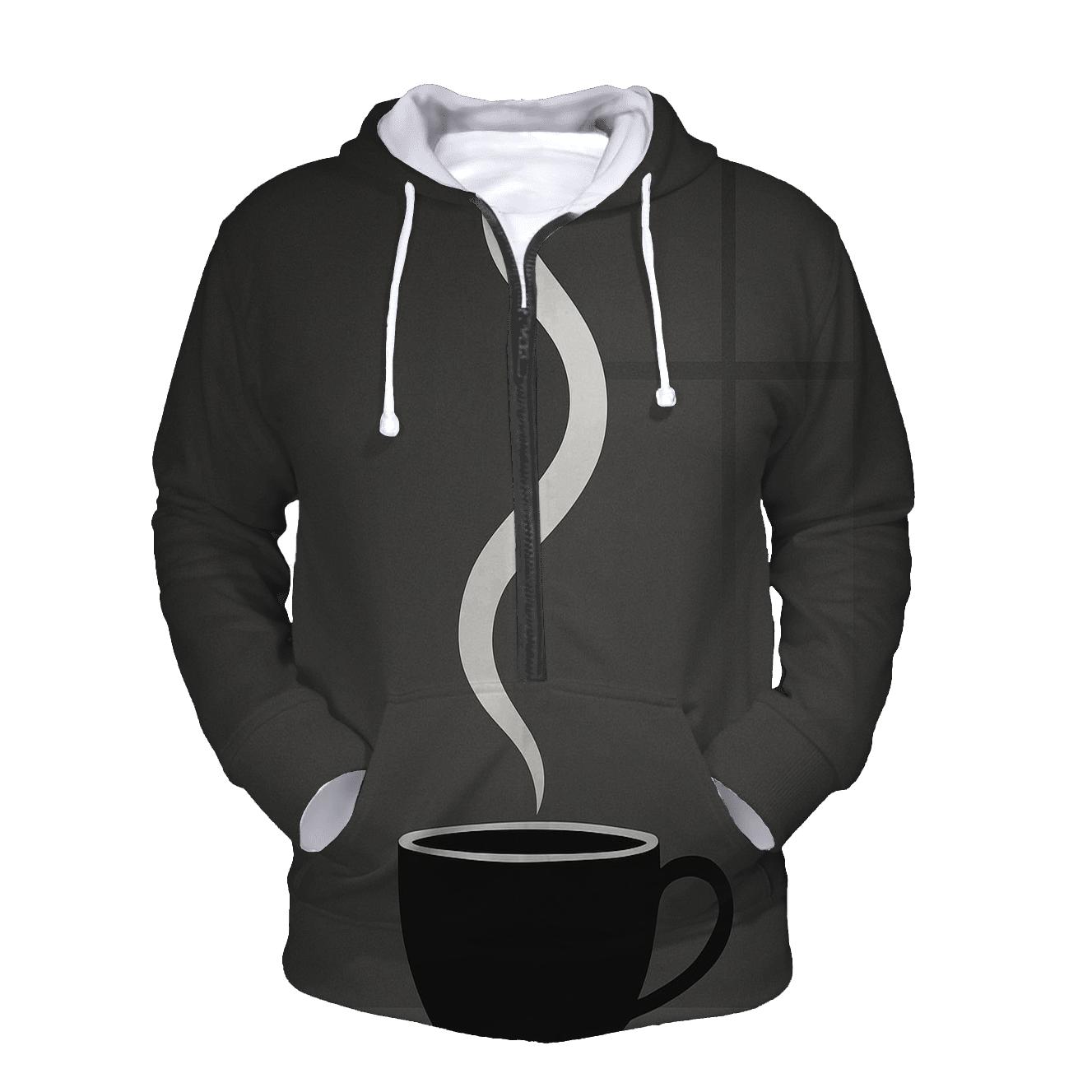 Steam Spiral Silhouette zip-up hoodies