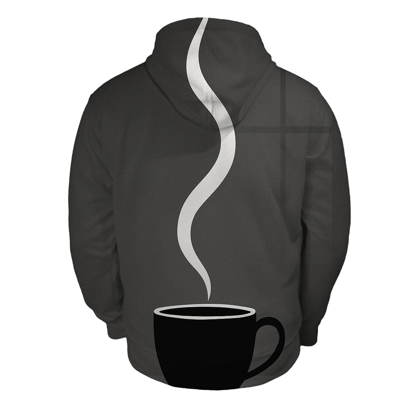 Steam Spiral Silhouette zip-up hoodies