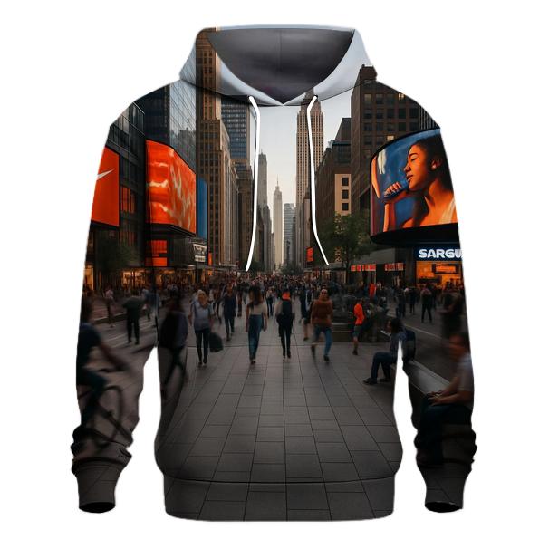 Rush Hour Pedestrian Plaza Panorama hoodies fashion