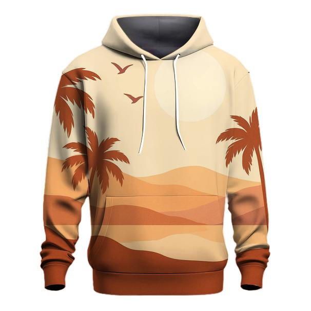 Amber Horizon Silhouettes pullover hoodies