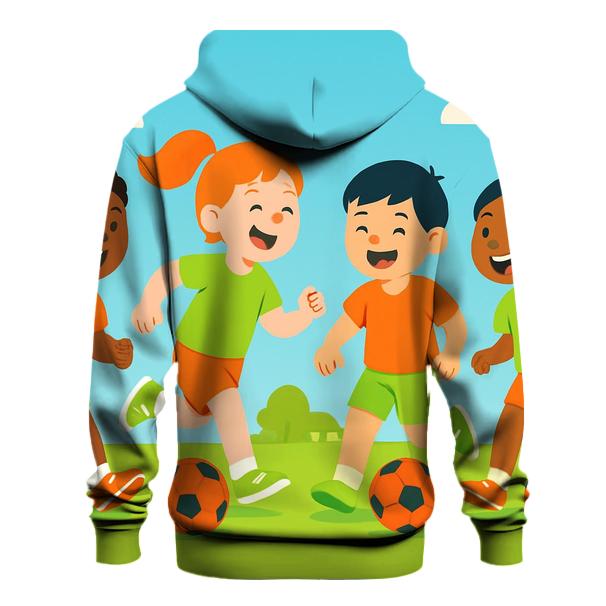 Children Soccer Playground zip-up hoodies