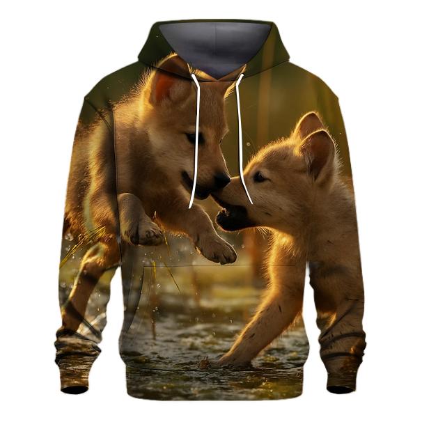 Wetland Pup Play Session embroidered hoodies