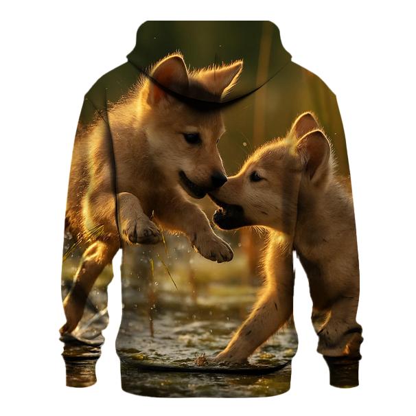 Wetland Pup Play Session embroidered hoodies