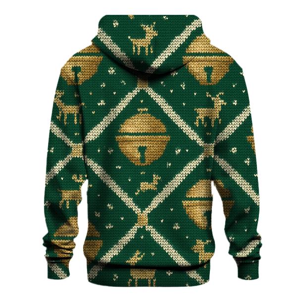 Sleigh Bell Crisscross Design embroidered hoodies