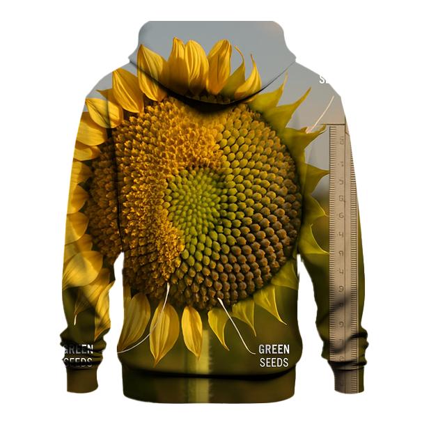Pollinator Alley Sunflower Cross Section heavyweight hoodies