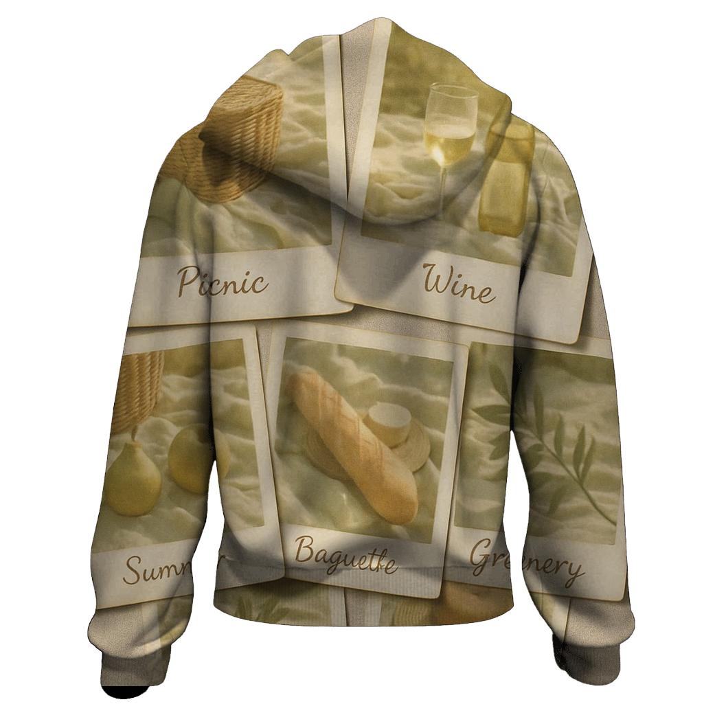 Polaroid Picnic Collage zip-up hoodies