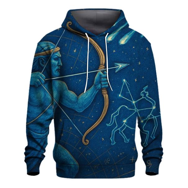 Sagittarius Archer Star Map designer hoodies