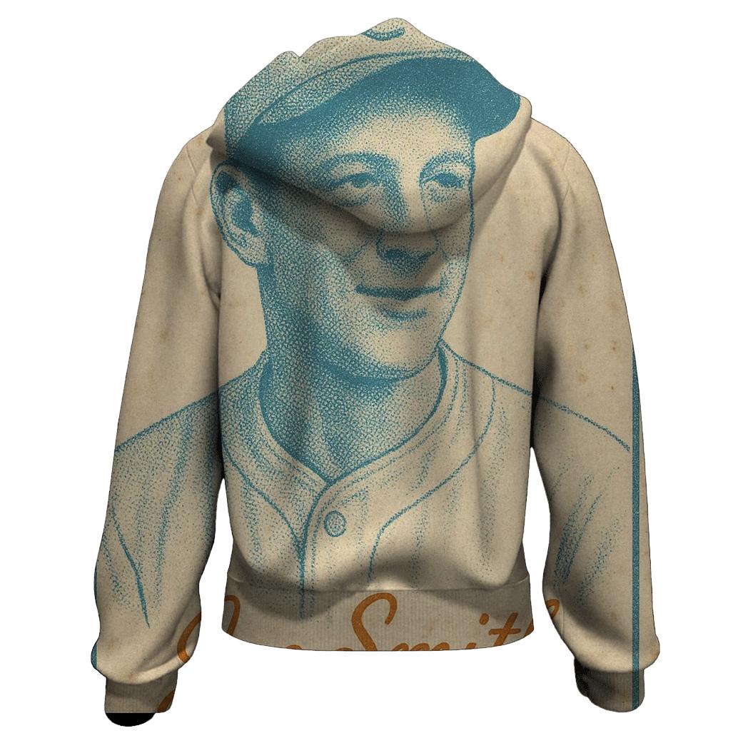 Old School Baseball Card Portrait lightweight hoodies
