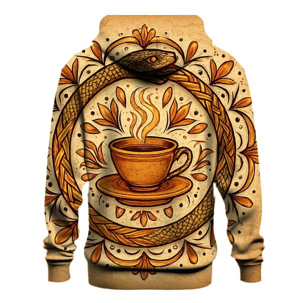 Saffron Ouroboros Mandala hoodie styles