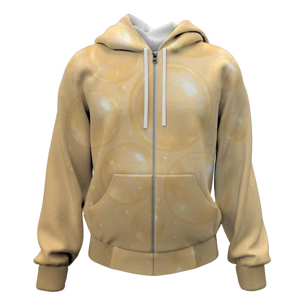 Champagne Bubble Cascade printed hoodies
