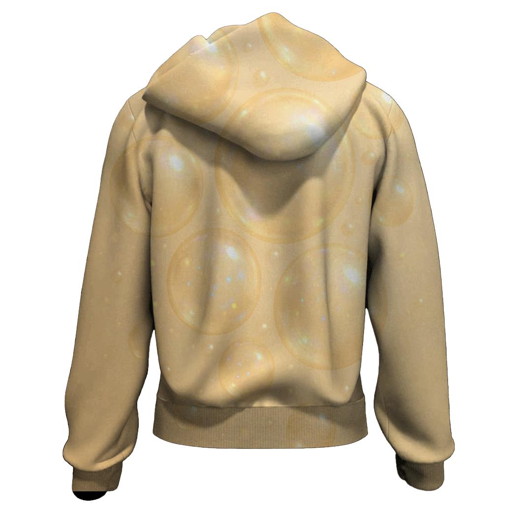 Champagne Bubble Cascade printed hoodies
